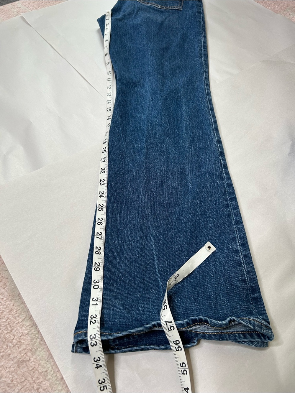 Levis Ribcage Boot Cut High-Rise Denim Jeans Size 30x33 Classic Button Fly - Picture 13 of 13